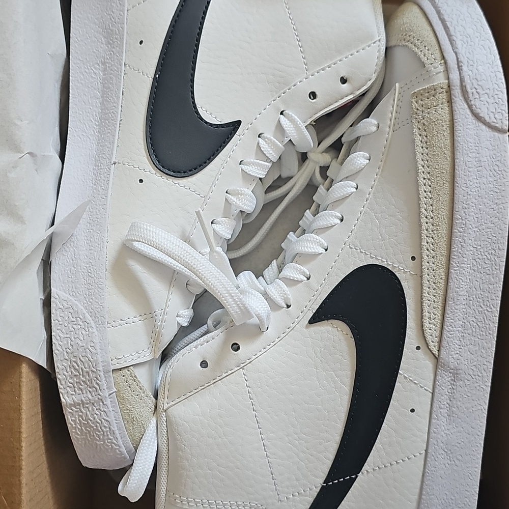 Nike Blazer Mid '77 GS in White, Black, and Orange